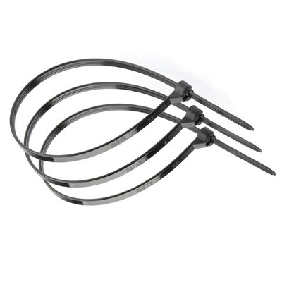 SS Barb Nylon Cable Tie 50 Lbs 8 Inch Black Tie Wrap 100 pcs/Bag