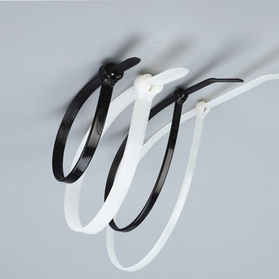 SS Barb Nylon Cable Tie 50 Lbs 8 Inch Black Tie Wrap 100 pcs/Bag