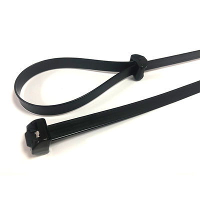 1/2" Push In Saddle Cable Clamp Black Plastic Square Nylon Cable Holder