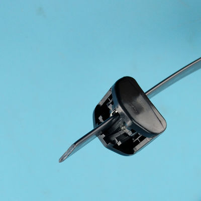 1/2" Push In Saddle Cable Clamp Black Plastic Square Nylon Cable Holder