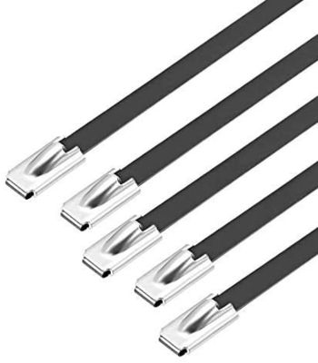 Waterproof Stainless Steel Cable Tie Wraps 5.6mm Width 370 X 5.6 Pack Of 25