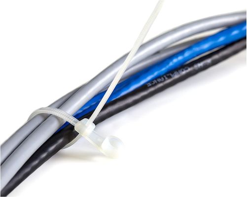 11 Inch Screw Hole Zip Ties Strong Black Nylon Cable Ties Indoor Outdoor Rated