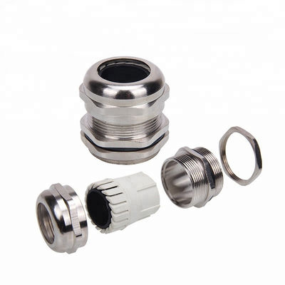 Electrical Oversized Brass Cable Gland M80 Nickel Plated IP68 16mm Thread