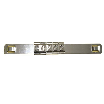 316 SS Cable Tags Single Numbers Letters Printing Emboss 9.5mm Width 89mm Punch
