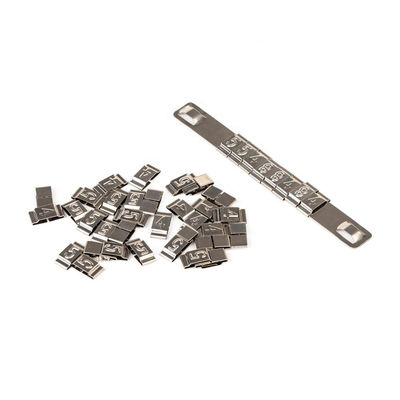 316 SS Cable Tags Single Numbers Letters Printing Emboss 9.5mm Width 89mm Punch